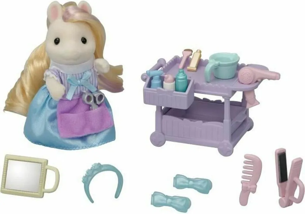 Maman Poney Sylvanian Families avec Cheveux Longs et Kit de Coiffure