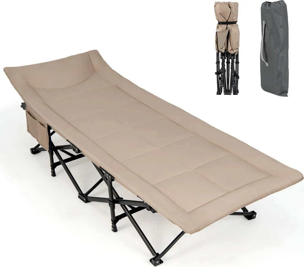 Lit de camping portable pour bivouac et lit d'invité gain de place