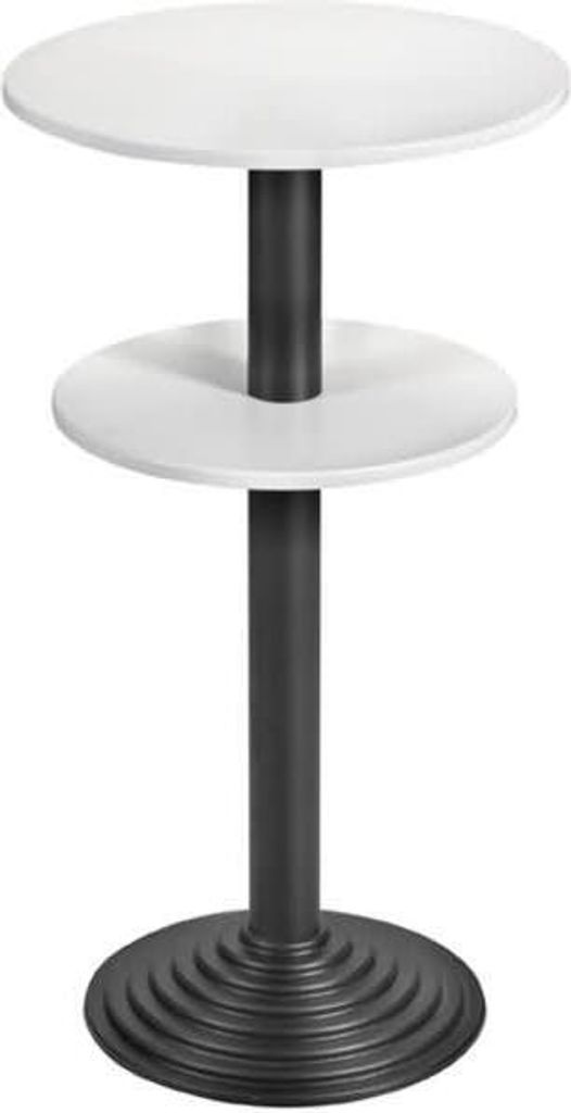 Stehtisch rund 2 Platten Durchmesser x H 600x1100mm grau/schwarz