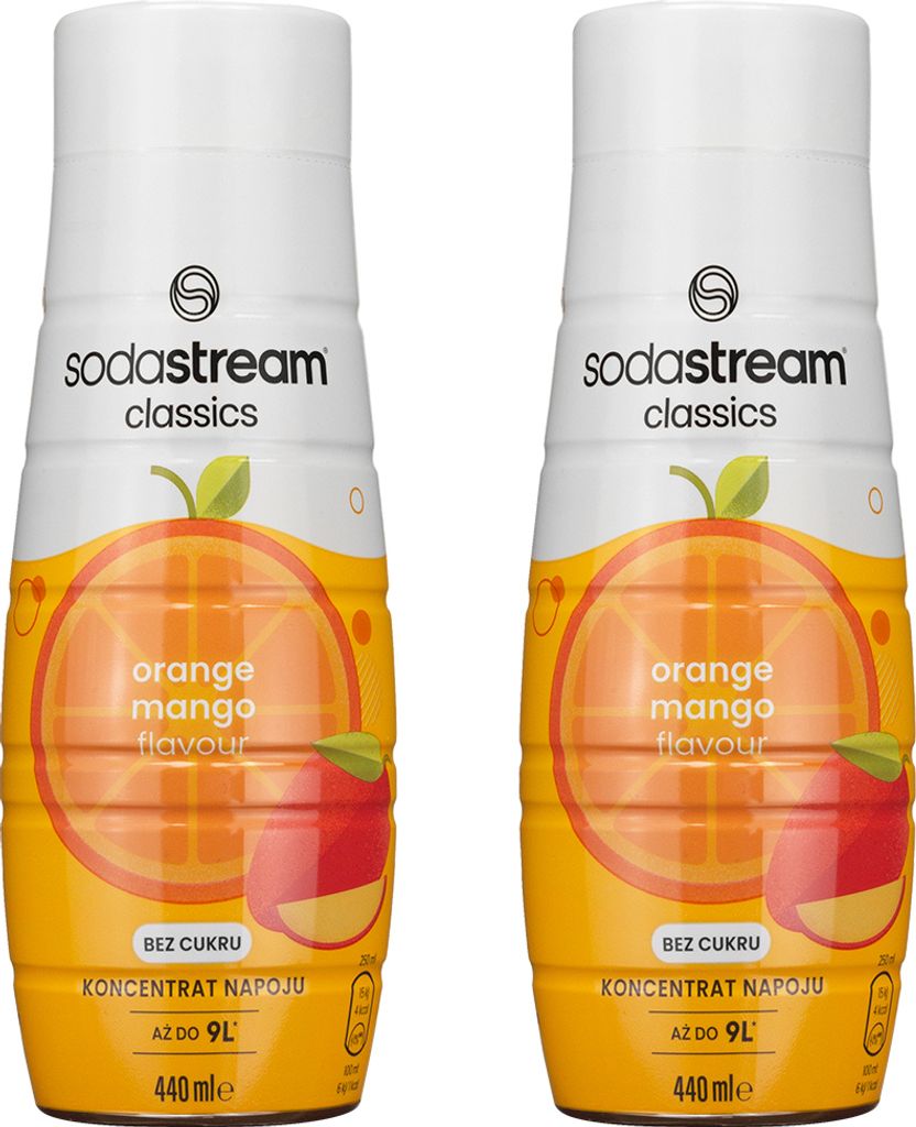 SodaStream Sirup Orange Mango 2x440ml ohne Zucker Vitamine E B3 B6 D