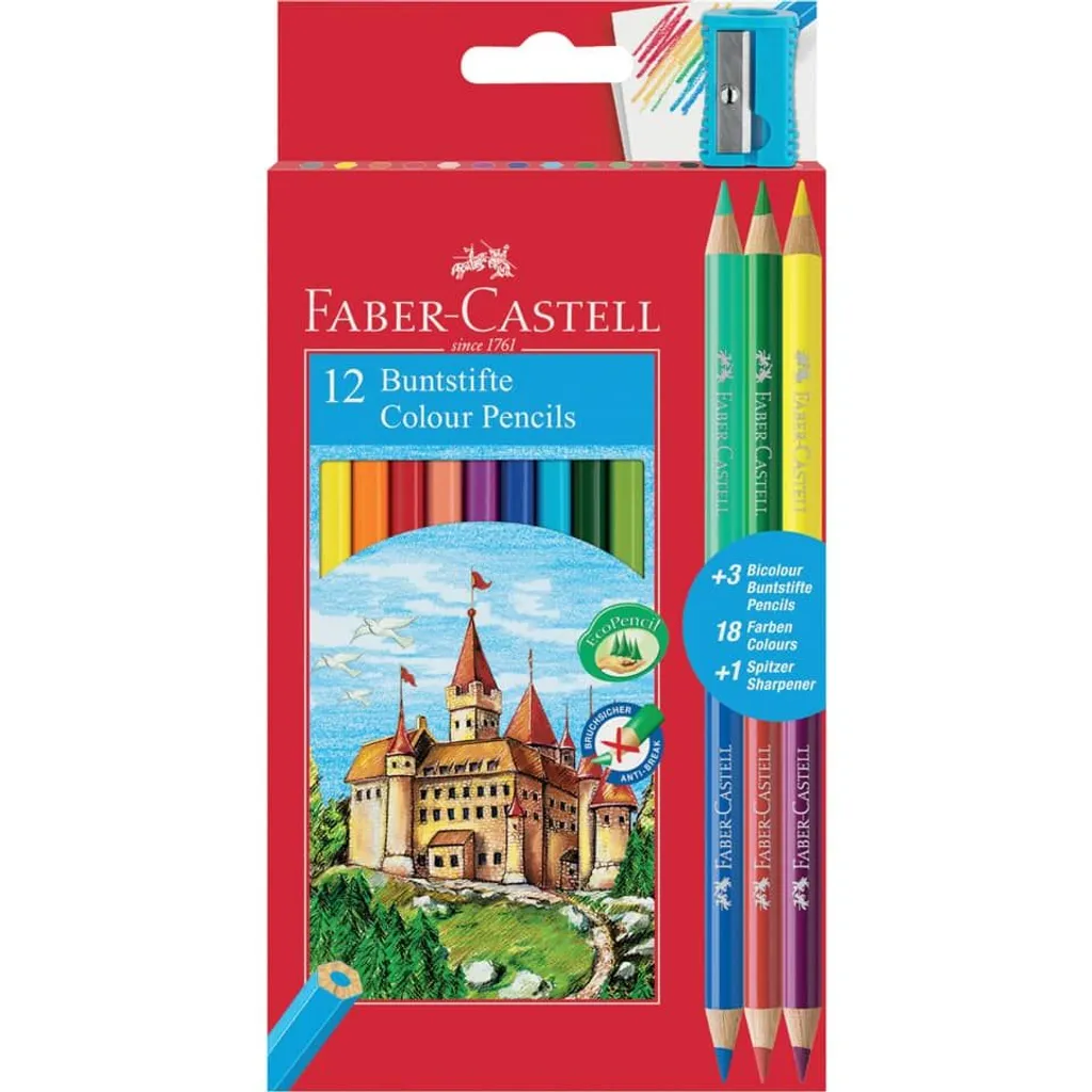 Recensione Matite Faber-Castell Eco: 12 Colori + 3 Bicolor World Colors