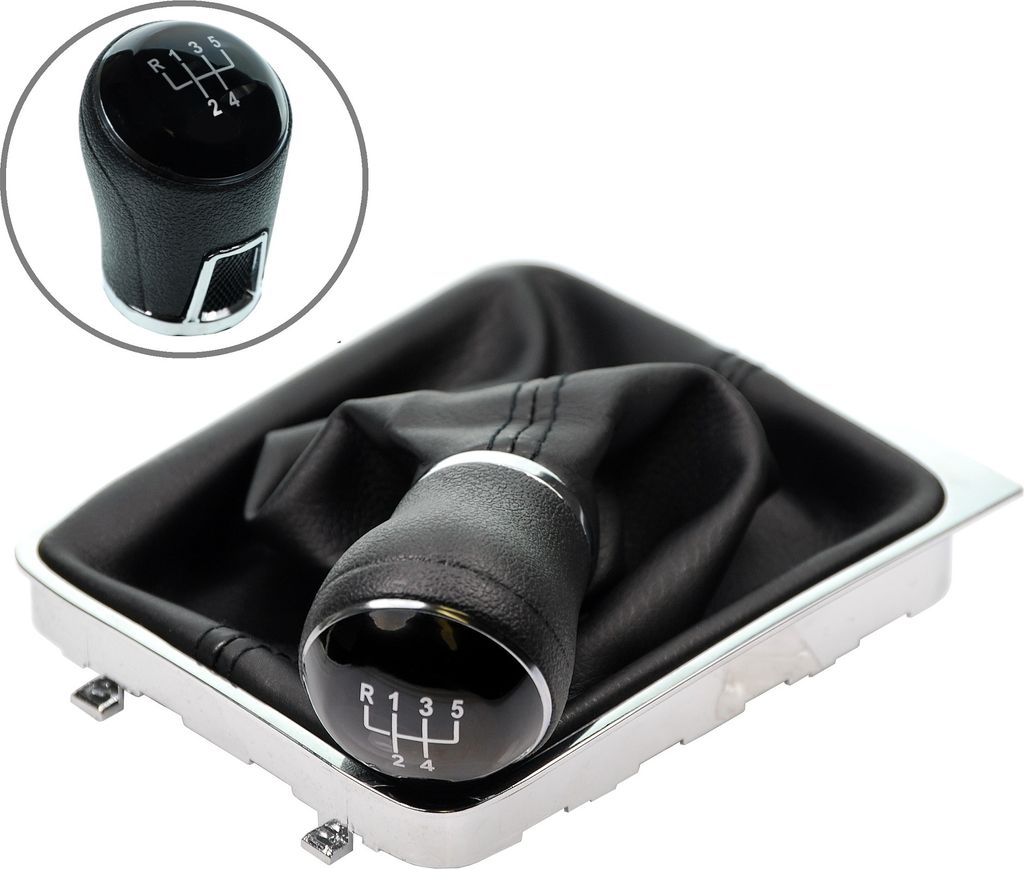 Schaltsack Schaltmanschette Schaltknauf passend für VW Passat 3C2 3C5 B6 mit Rahmen 5-Gang