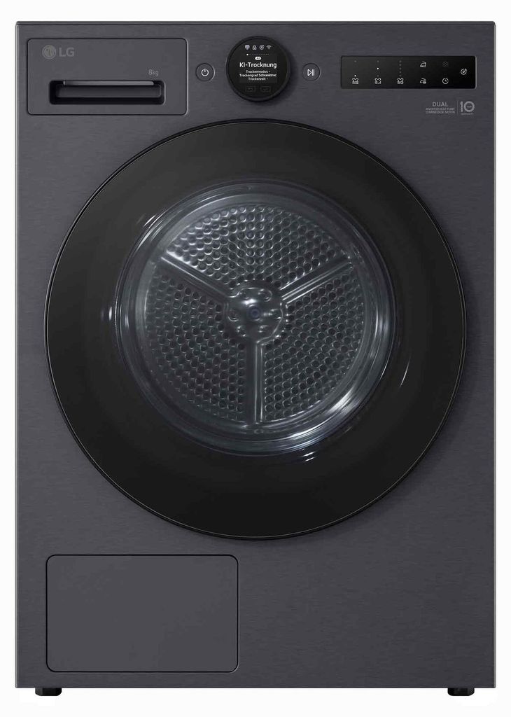 LG RT80X8BC Wärmepumpentrockner 8kg AI Dry TurboDry & SensorDry Allergy Care