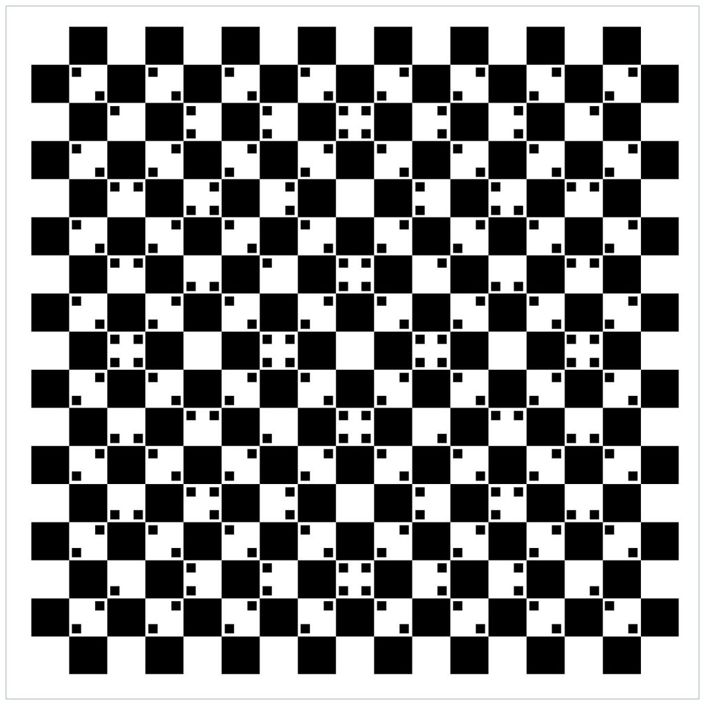 Wallario Möbeldesign - Glasplatte, Schutzplatte mit Motiv - geeignet für Ikea Lack Tisch, Größe: 55 x 55 cm, Motiv: Optische Täuschung - Illu...