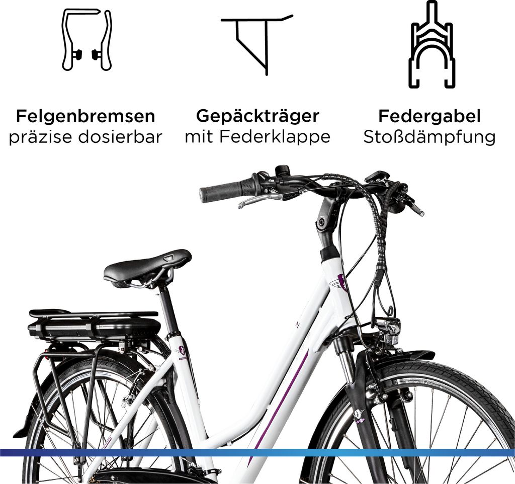 Zündapp Z802 E Bike 28 Zoll Trekkingrad Damen ab 155 cm mit Produktbild 4