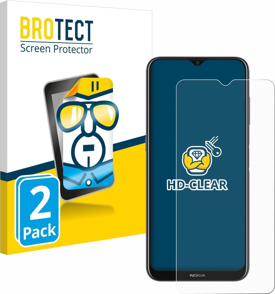 2x Für Nokia G20 Schutzfolie BROTECT Displayschutz Display Schutz Folie Klar Transparent