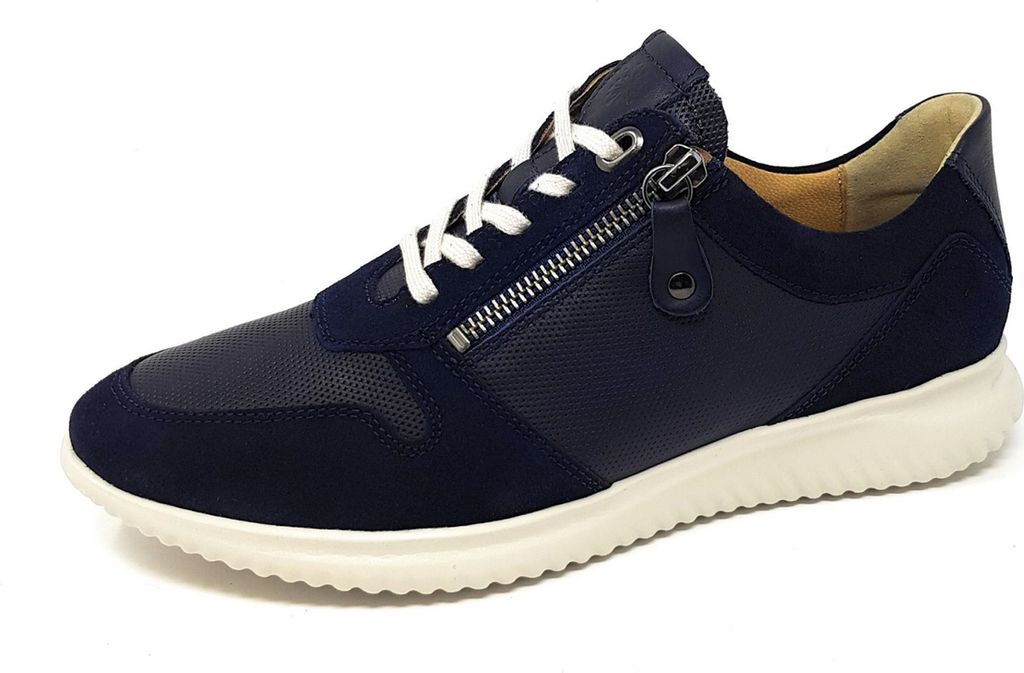 Hartjes Breeze 1 1122624747 Damensneaker, Dunkelblau, Leder, NEU - Damenschuhe Bequeme Schnürschuhe, Blau, leder (velour/nappa)