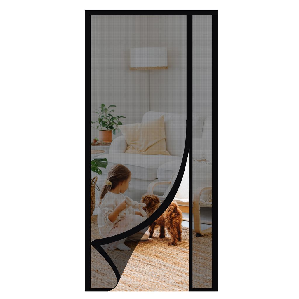 Sekey 70x200 cm Fliegengitter Balkontür Magnet Insektenschutz Tür Fiberglas Insektenschutz ohne Bohren Magnet für Seitliches Öffnen Gegen Katze...