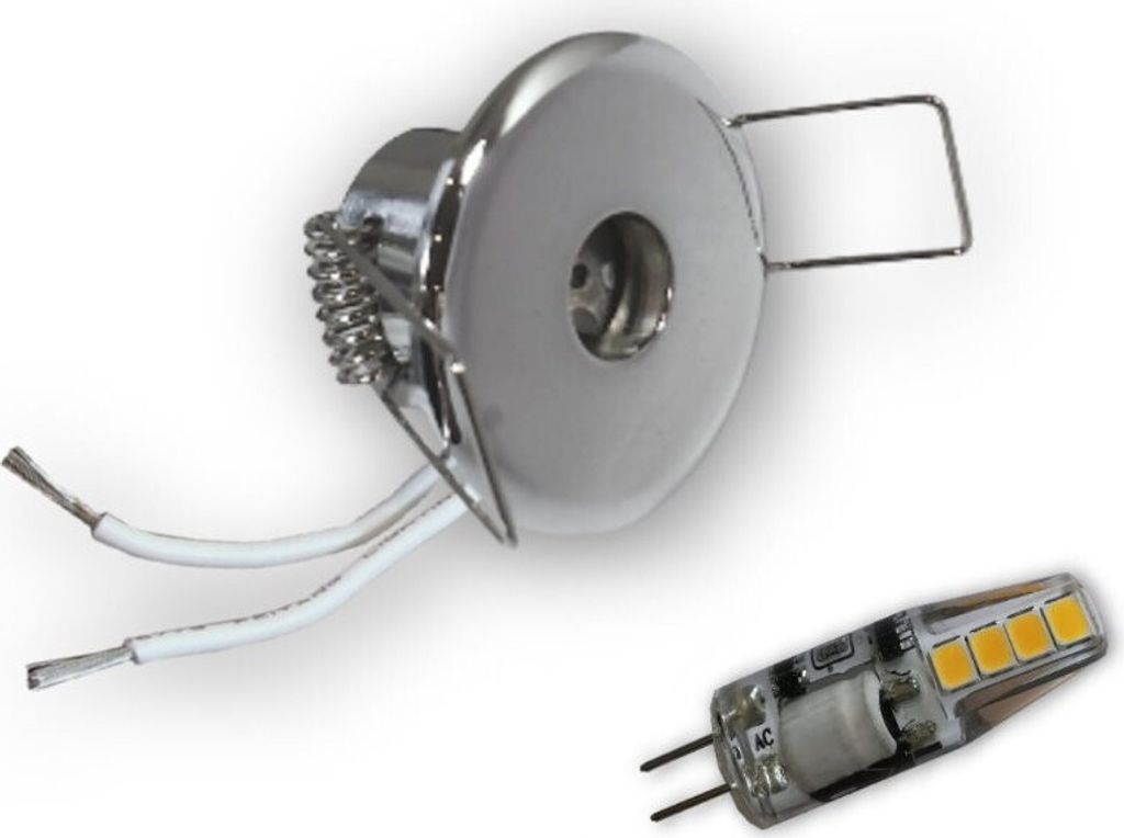 C-Light 12V - 2W-ME G4 LED Stern Spot 40 mm - chrom glänzend