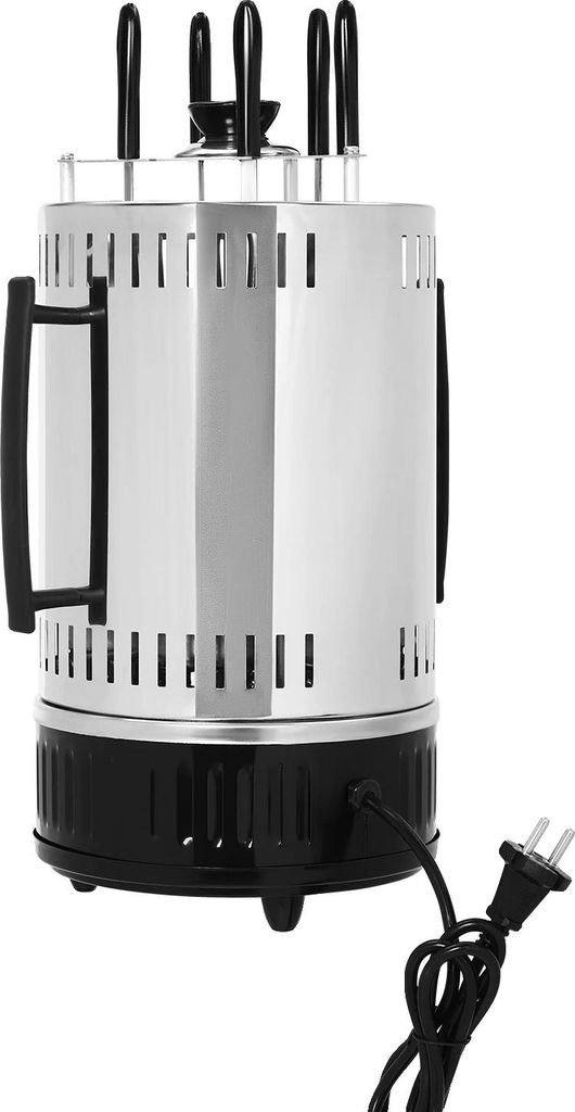 Elektrischer Grill, vertikaler Drehspieß, 1000W Leistung, Schwarz