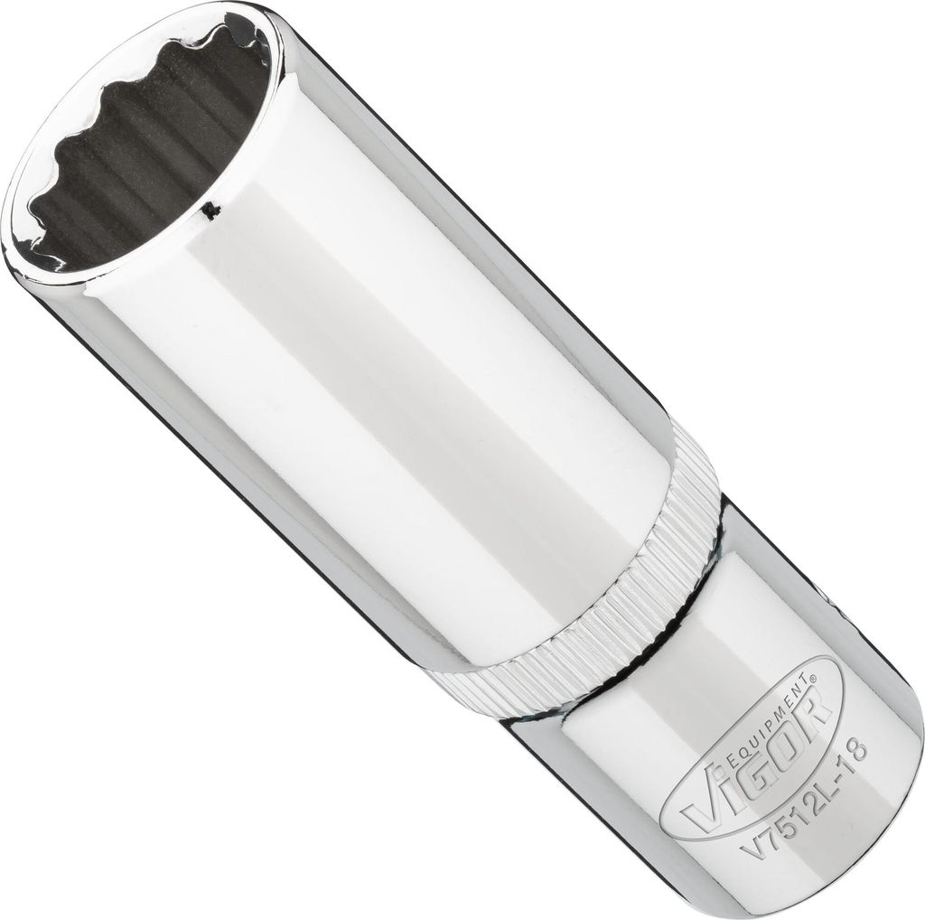 VIGOR Steckschlüsseleinsatz lang V7512L-18 1/2" Außen Doppelsechskant SW 18 mm