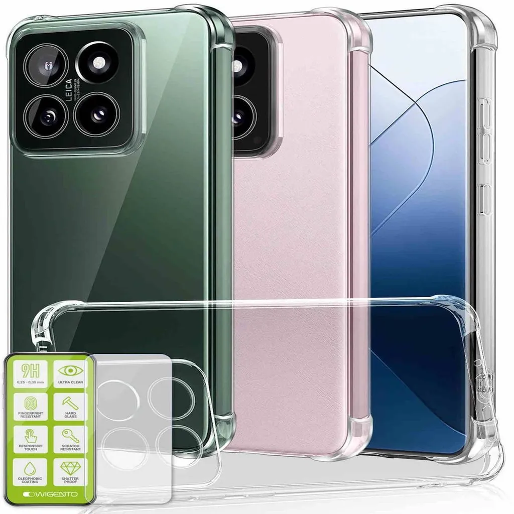 Cover Xiaomi 14 Trasparente + Vetro 9H: Protezione Full Body 360