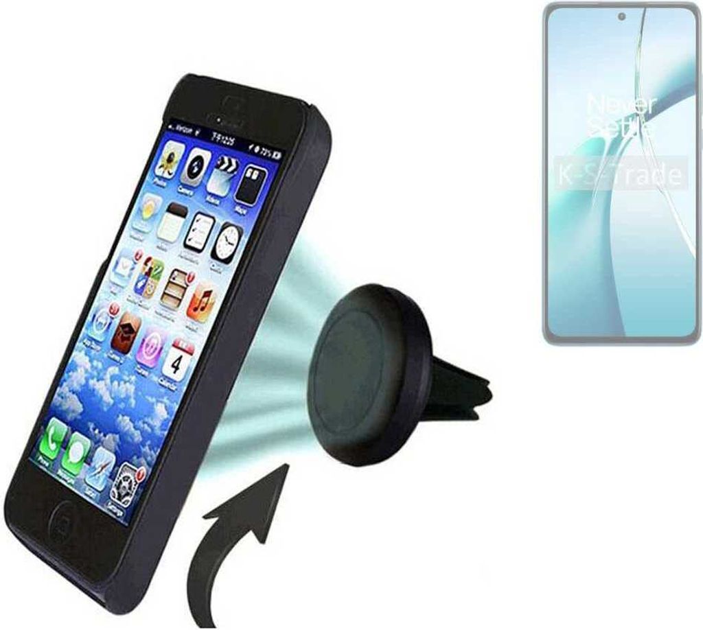 K-S-Trade kompatibel mit OnePlus Nord CE4 Lite 5G Auto Handy Halterung KFZ Halter Lüftungsgitterhalterung Air Vent mount Smartphone Halter