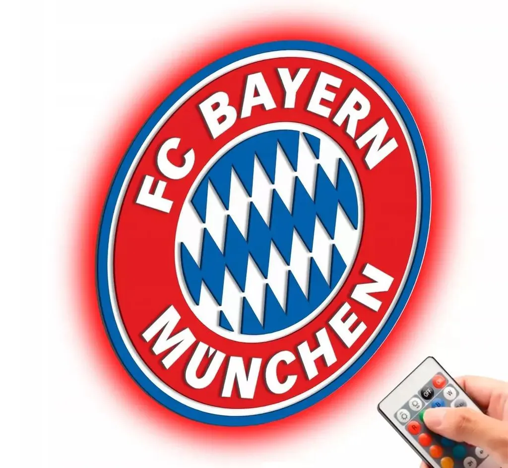 Lampe murale LED FC Bayern München Logo 49cm - Éclairage déco sport
