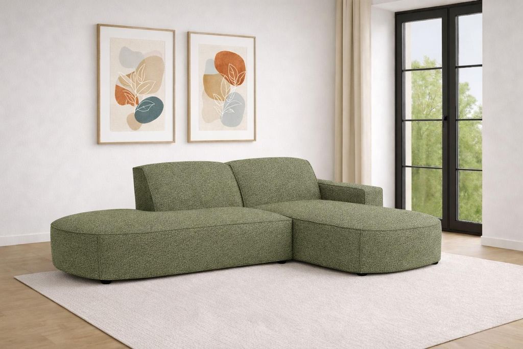 Kaiser Möbel Ecksofa Cursal Atelier, Stoff Artico, Moss, Rechts