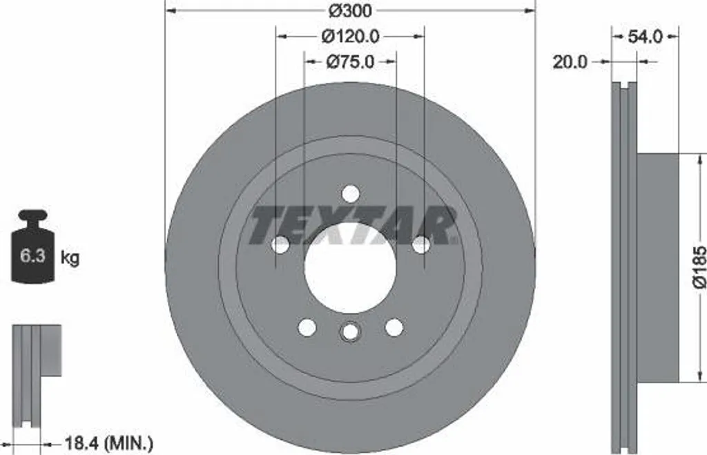 Disque de frein TEXTAR 92196605 en carbone pour freinage endurant Z4