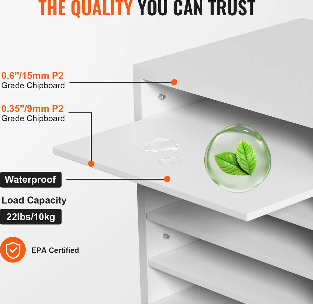 Organiseur de documents blanc multi-compartiments pour tri courrier - 3