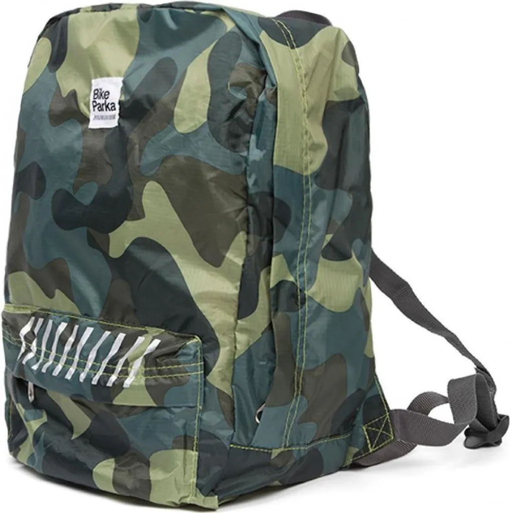 Sac à dos pour cycliste BikeParka Camo - Solution transport vélo légère
