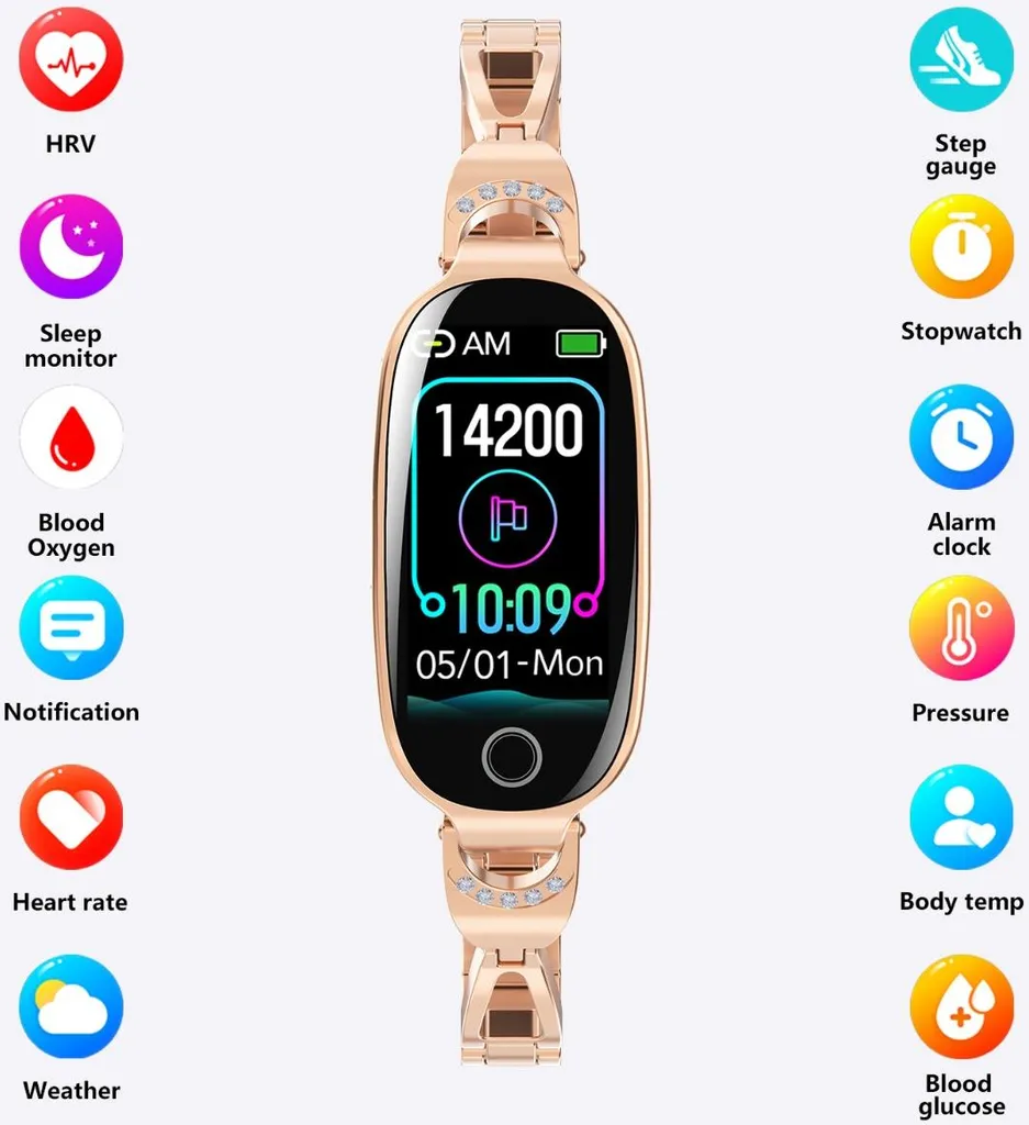 Recensione INF Smartwatch Donna: Acciaio, SpO2 e Pressione - Offerta - 9