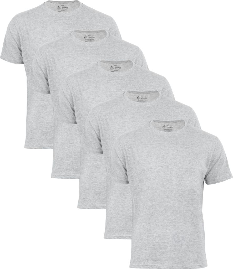 Cotton Prime® 5er Pack T-Shirt Basic O-Neck XXL Grau Produktbild 