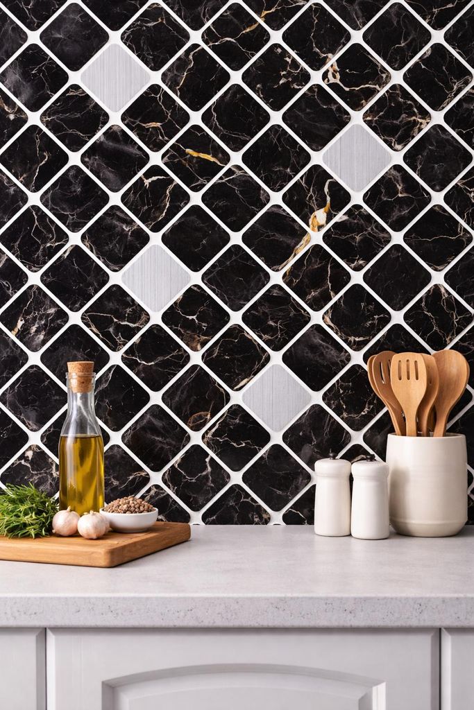 RHP Selbstklebende Wandfliesen 30x60 cm 10er Set – Moderne & elegante Designs, Peel & Stick Fliesen, wasserdicht & hitzebeständig, Küchenrückw...