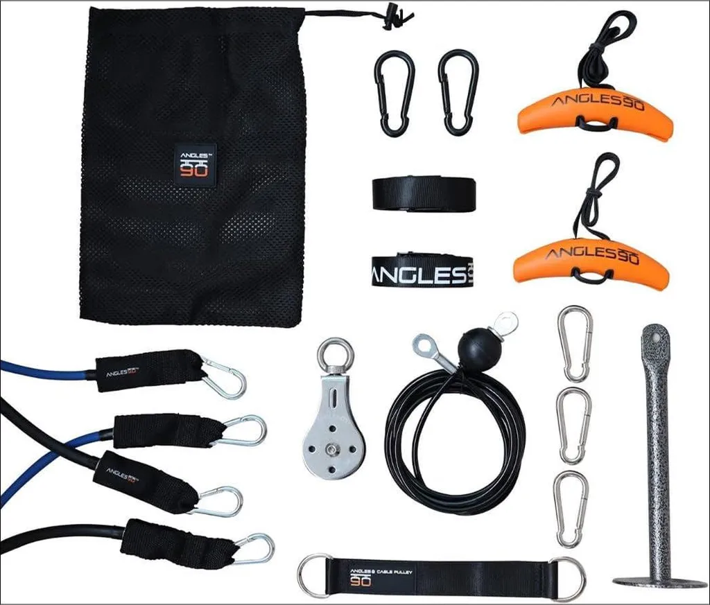 Kit musculation Angles90 tout-en-un avec poignées ergonomiques 4 pièces