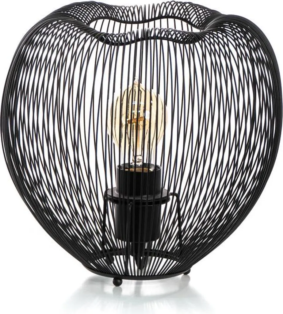 Petite lampe de bureau métal noir Jaula pour lecture et ambiance cosy