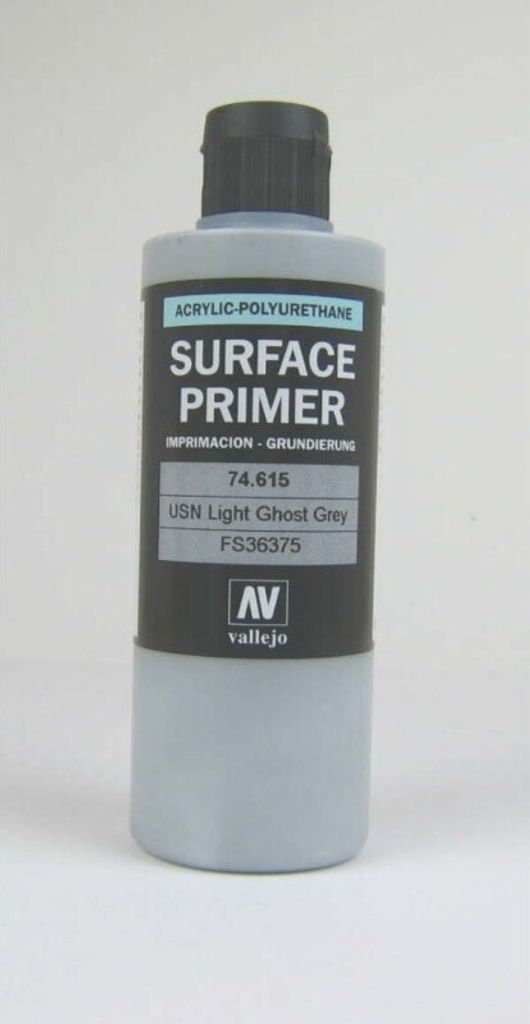 Vallejo 74.615, Basislackgrundierung, Metall, Kunststoff, Polyvinylchlorid (PVC), Flasche, Messing, Metall, Kunststoff, Holz, Grau, Matte Oberfläche