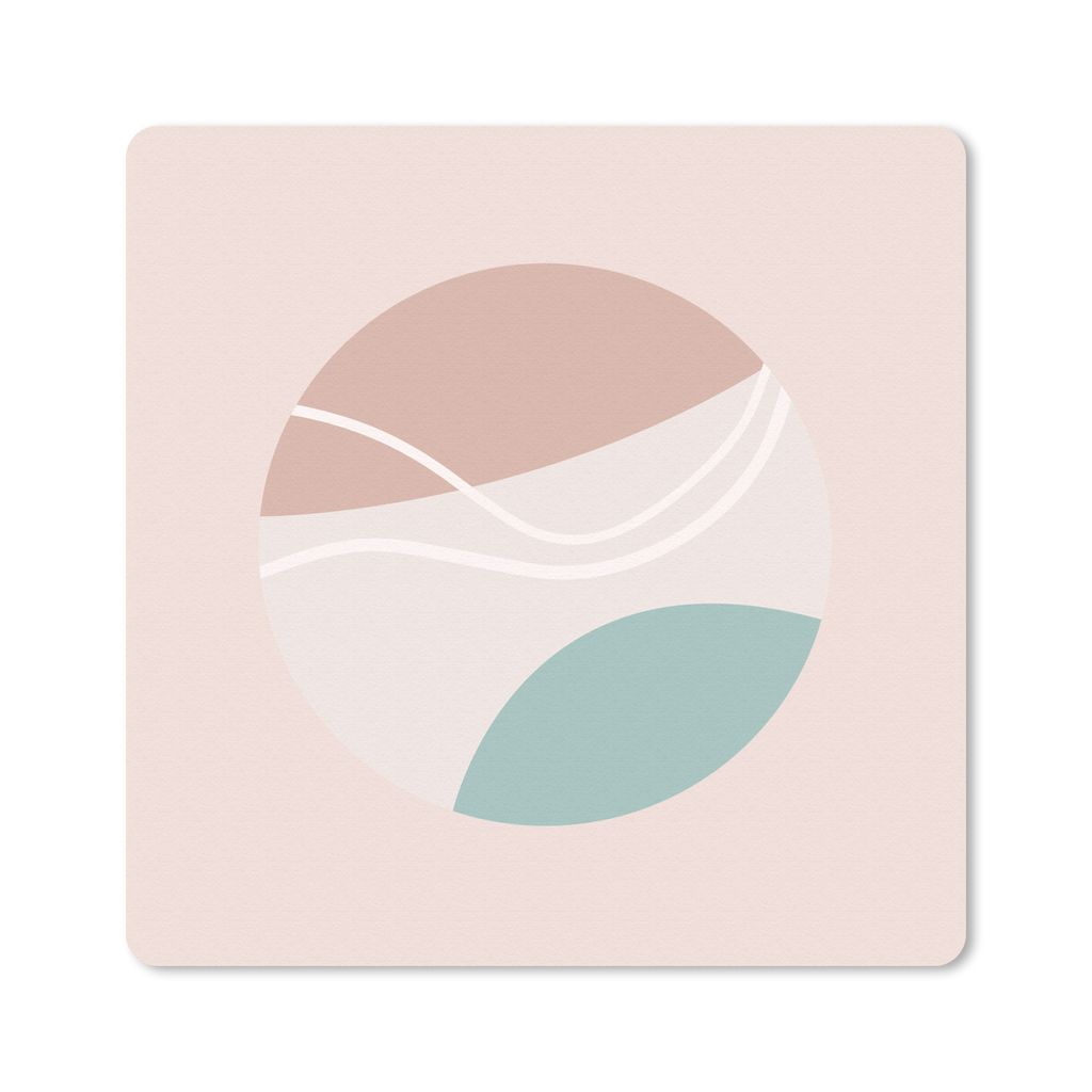 MuchoWow Mauspad Mousepad Sommer - Tennisball - Pastell 20x20 cm - Mousepads - Maus Mat - Pad - Mausunterlage - Desk Mat - Bureauartikeln