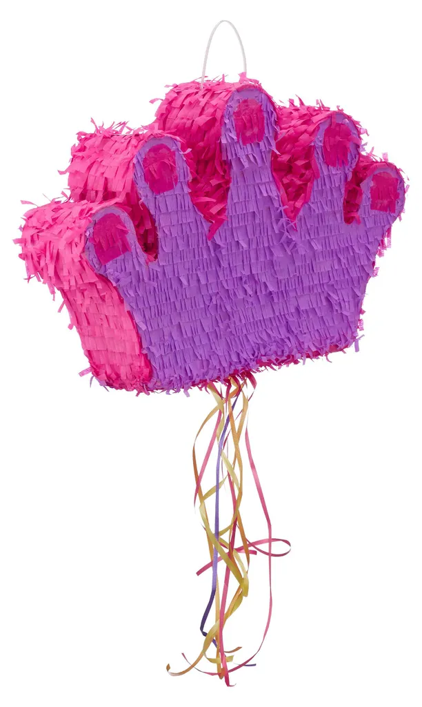 Relaxdays 4 x Pinata Couronne Dorée pour Anniversaire d'Enfant - Lot de 4