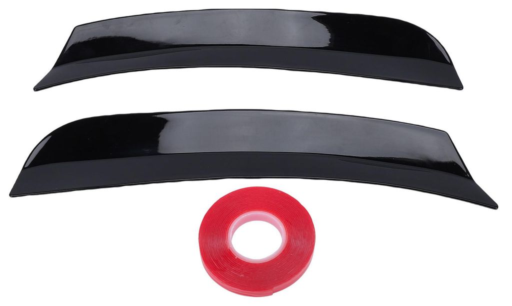 Auto-Heckspoiler, Flügelverlängerung, Lippenflossen mit Klebeband, glänzend schwarz, universell, hohe Haltbarkeit