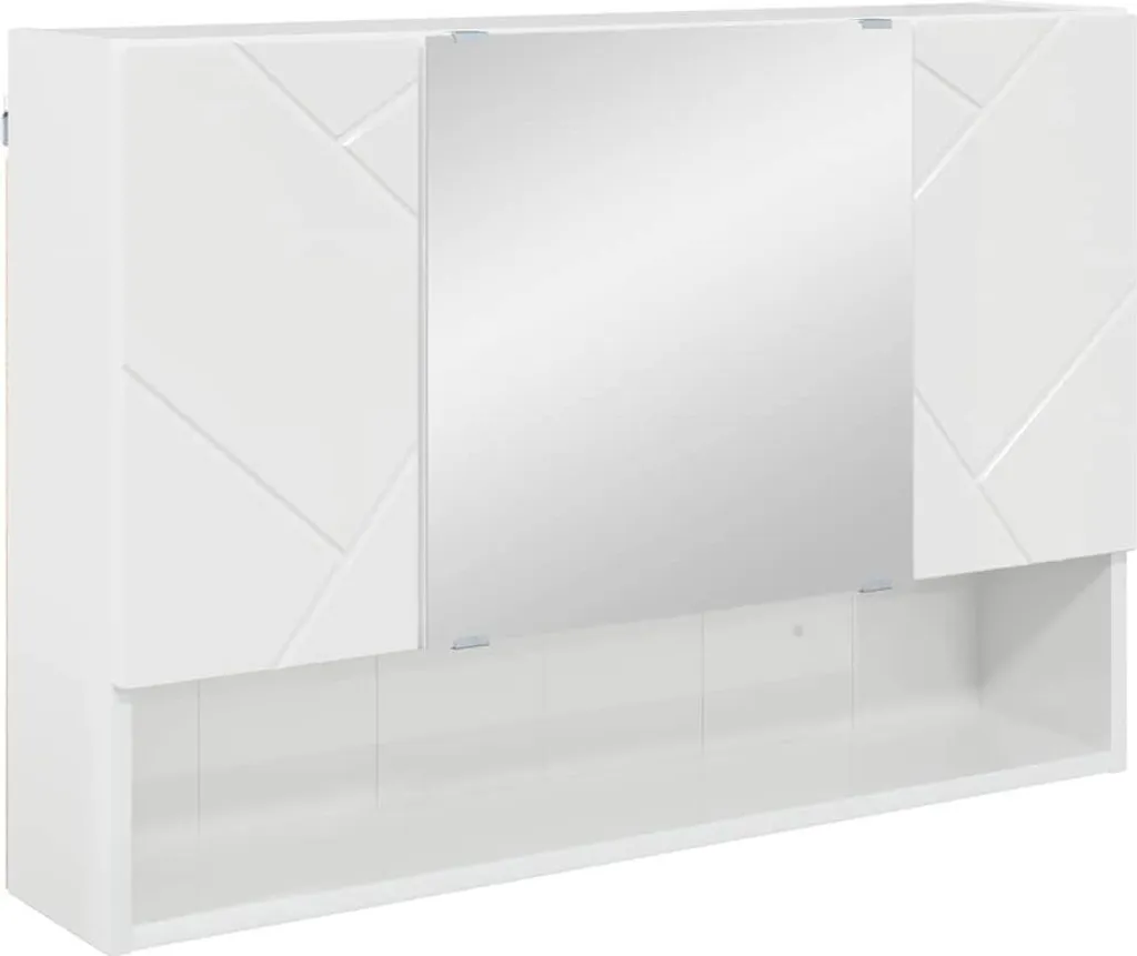 Specchiera Bagno 80 cm Bianco Lucido vidaXL | Design Minimalista