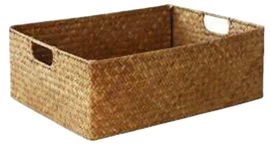 Panier de rangement en osier naturel empilable - Modèle 252-04-L