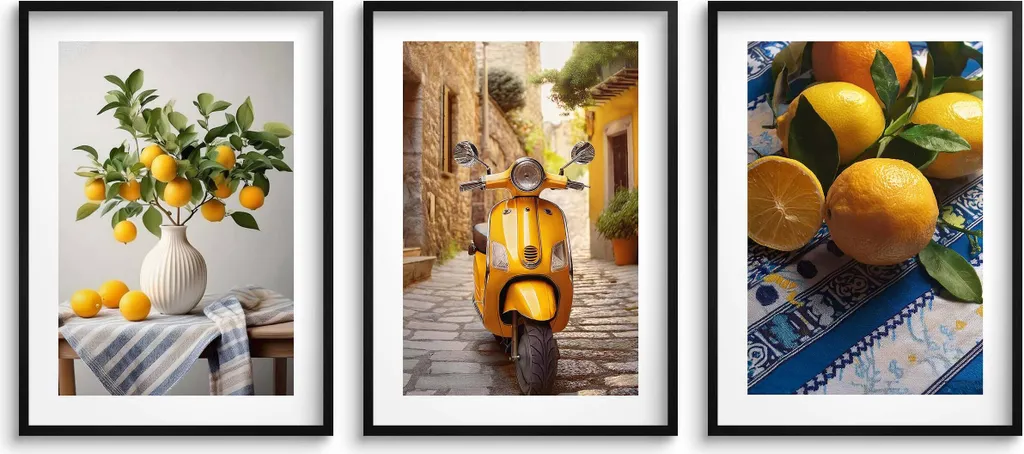 Poster Moderno Cucina Limoni Vespa 3x50x70 - Must-Have Arredo 2024