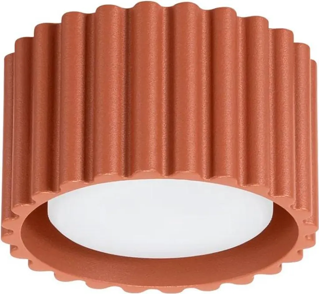 Plafoniera Minimalista AURA Rosso Ocra | Illuminazione Architetturale Gx53