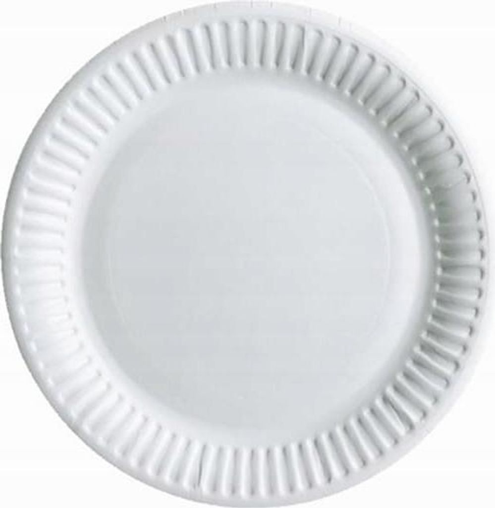 Runde Pappteller weiß 23 cm 20 Stück Polmak
