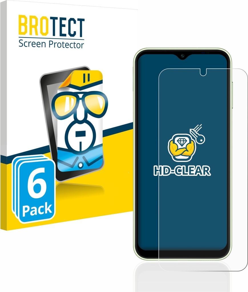 6x Für Samsung Galaxy A14 4G Schutzfolie BROTECT Displayschutz Display Schutz Folie Klar Transparent