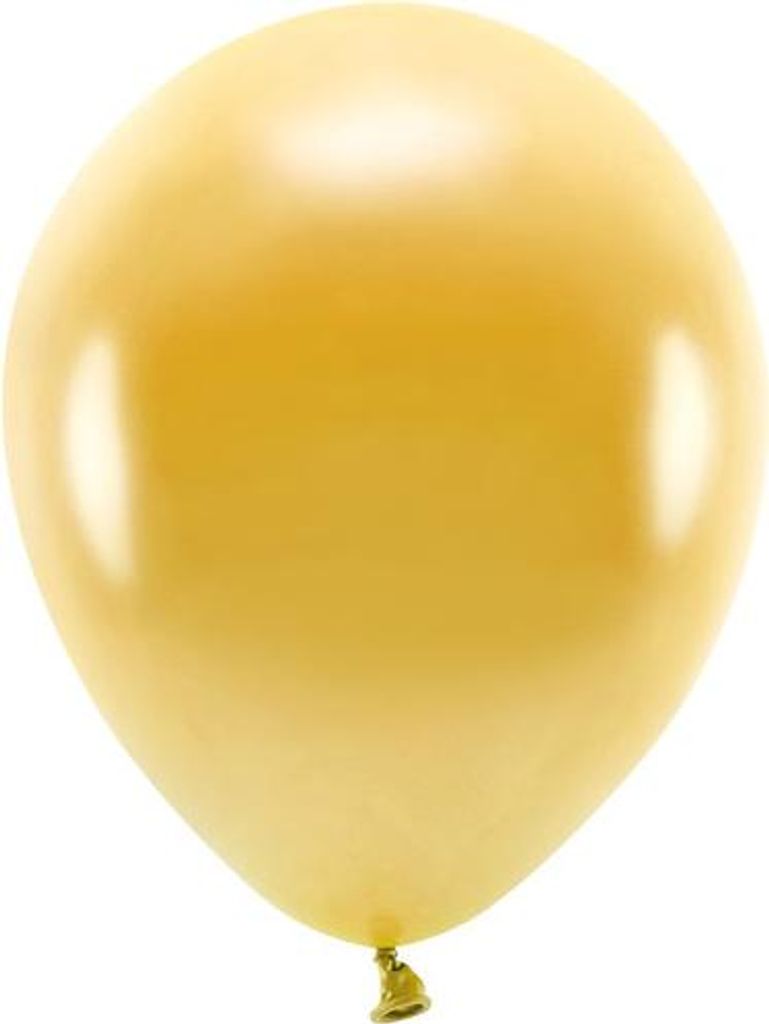 100 Ballons eco metallici oro 26 cm Immagine del prodotto 