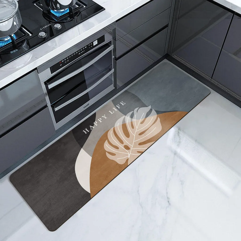 Grand tapis de bain pour porte de salle de bains 50x150cm antidérapant