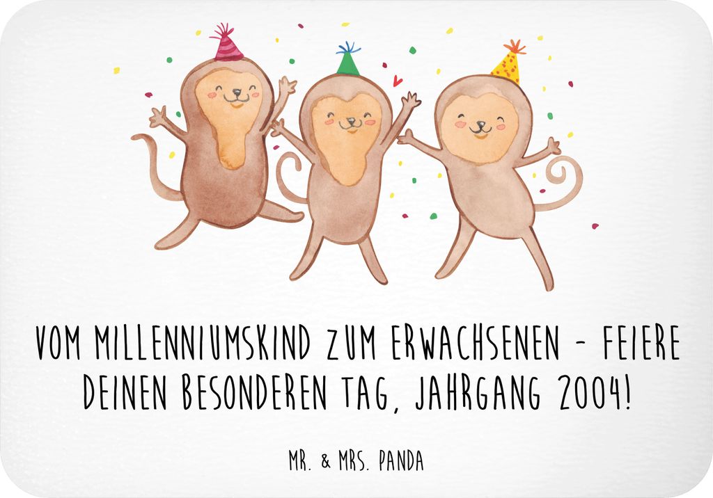 Mr. & Mrs. Panda magnet 2004 Geburtstag - Weiß - Geschenk, Geburtstagsgeschenk, Alter, haftmagnet, zettelhalter, Happy Birthday, Jahrgang, Kühlsc...