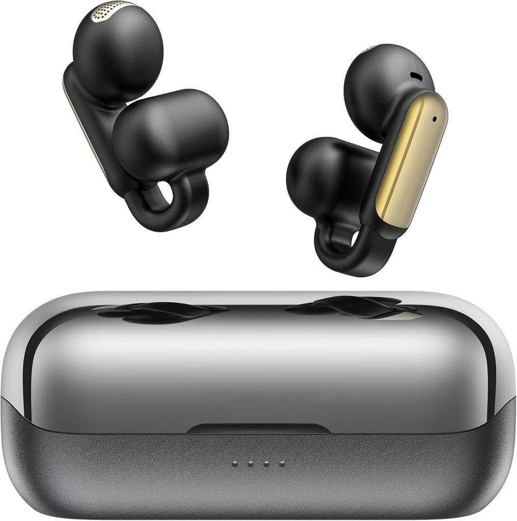 Open-Ear Kopfhörer, Bluetooth Kopfhörer, Clip On Kopfhörer, Offene Ohr Earbuds, 32H Wiedergabe, Berührungssteuerung, ENC Clear Talk, IPX6 Wasse...