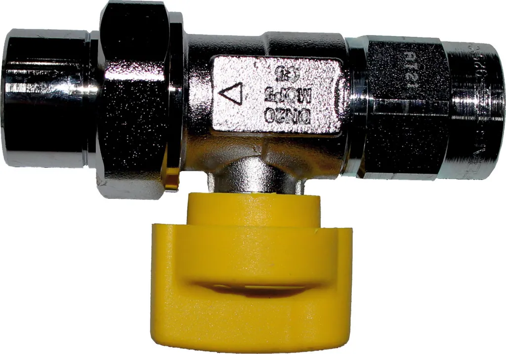 Vanne gaz avec sécurité thermique Wolf Rp3/4 finition chrome poli