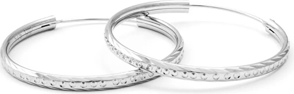 Boucles d'oreilles Argent Anti-Allergie 4,5cm - Confortable AGUC355 - 2