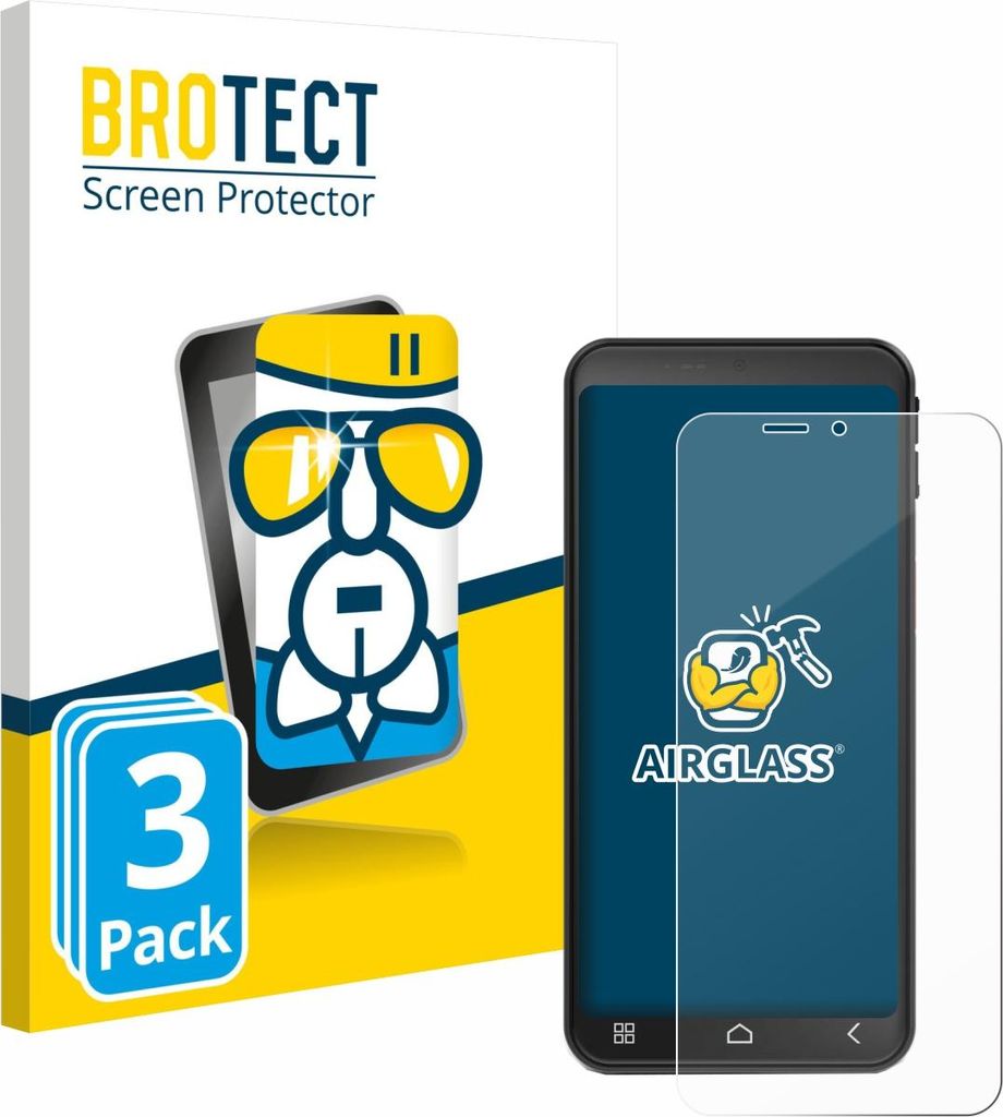 3x BROTECT Schutzglas für Emporia Smart ME7 Schutzfolie Panzer Folie Glas Display Schutz klar