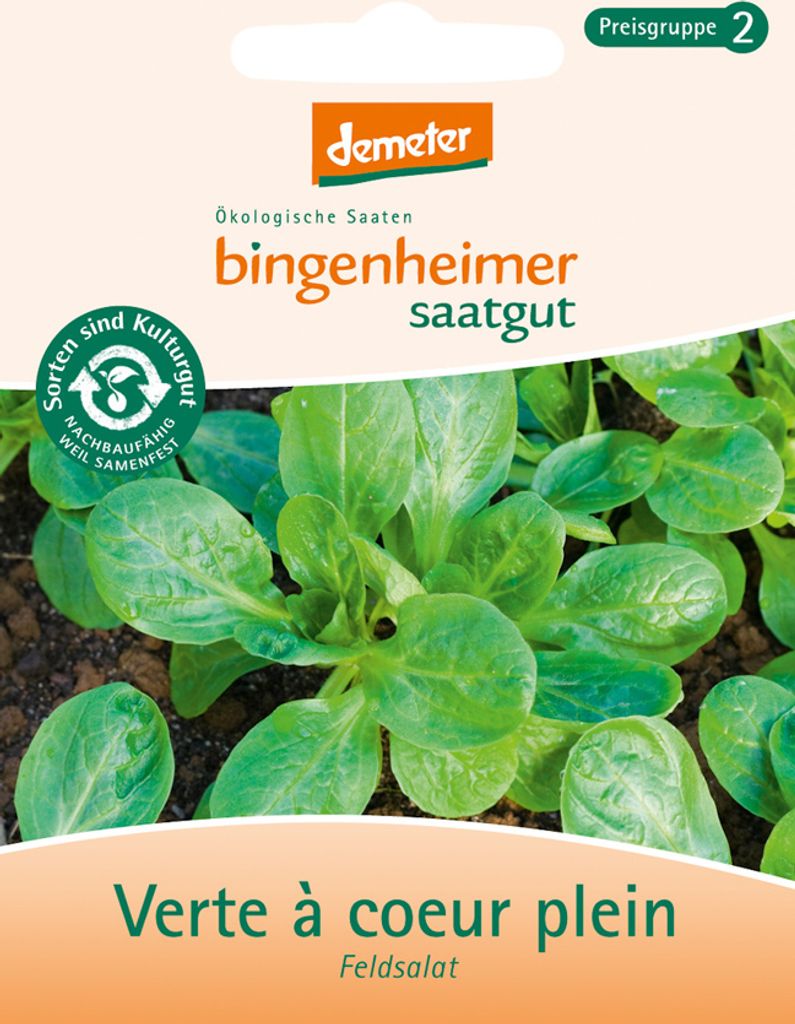 Bingenheimer Saatgut - Feldsalat Verte à coeur plein 2 - 4g