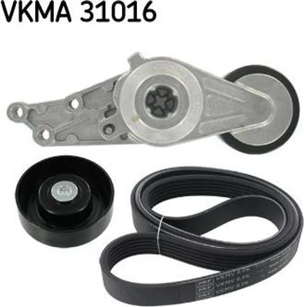 Kit courroie trapézoïdale SKF VKMA 31016 pour Audi A4 et A6 06B903133