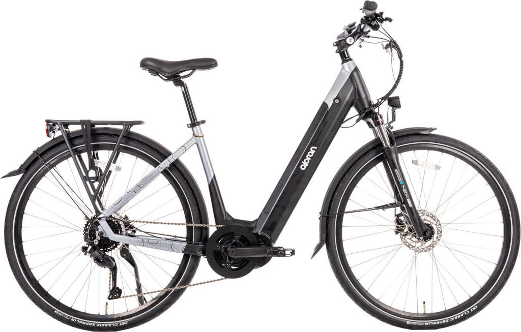 Olpran Elektrofahrrad Tilia Low 28" Grau/Schwarz 17"