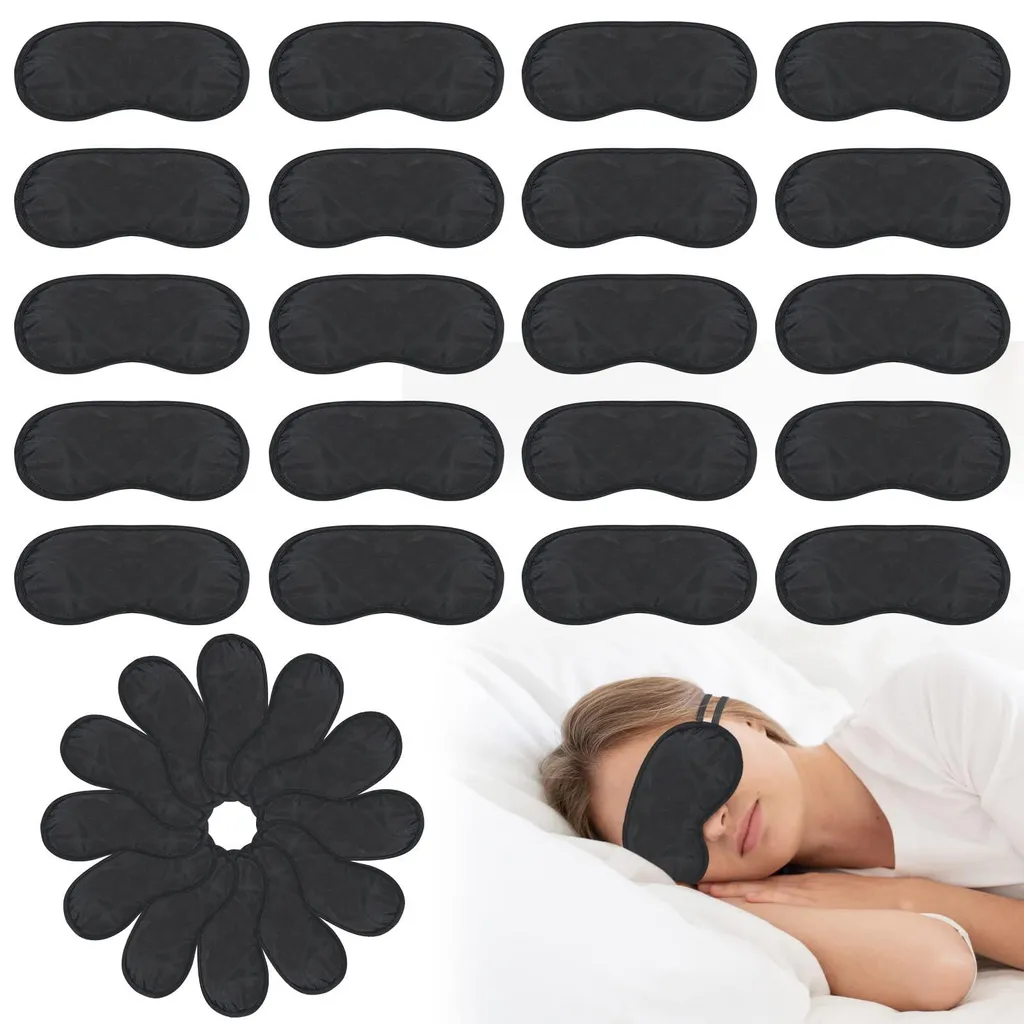 Masque de sommeil respirant et opaque, lot de 40 protections noires