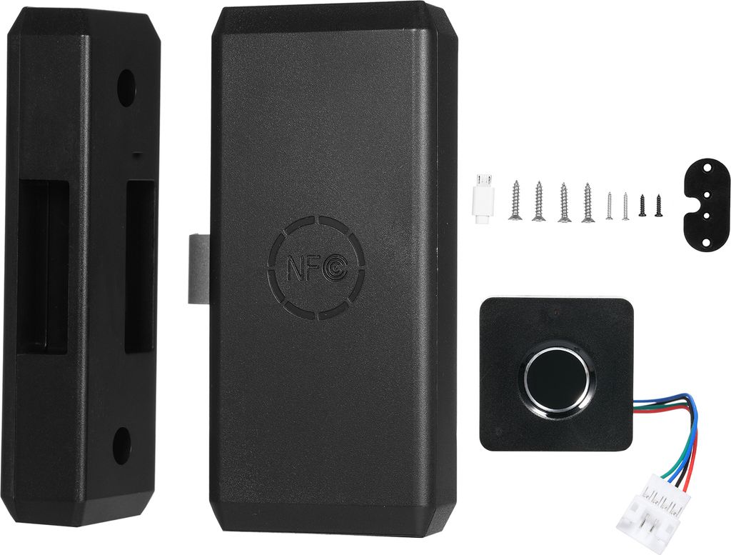 T4 Smart Fingerabdruck-Schloss, unterstützt 20 Fingerabdrücke, schlüsselloses Schubladenschloss, verstecktes Baby-Sicherheits-Fingerabdruck-Schloss