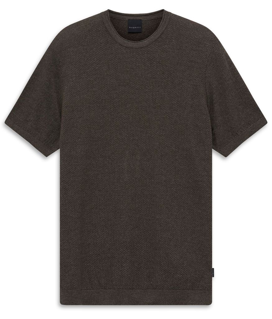 Bugatti Herren T-Shirt mit 1/2 Arm, aus strukturiertem Produktbild 